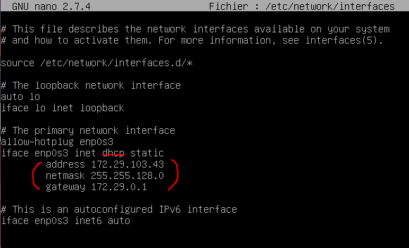 2 - Modifications apportées au fichier