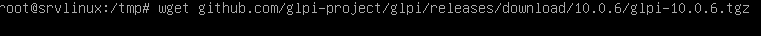 3 - Téléchargement du paquet glpi dans le dossier tmp