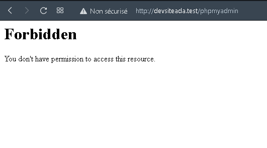 Accès phpmyadmin interdit 2