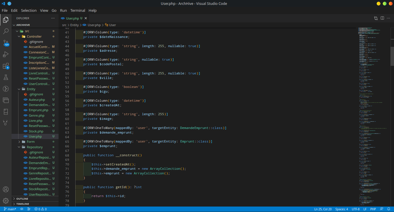 Création d'une classe User 2