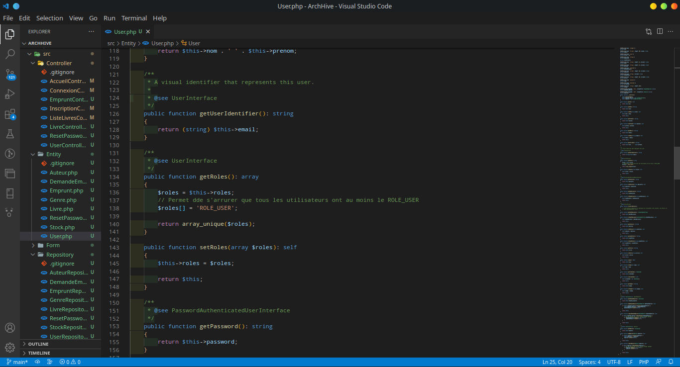 Création d'une classe User 4