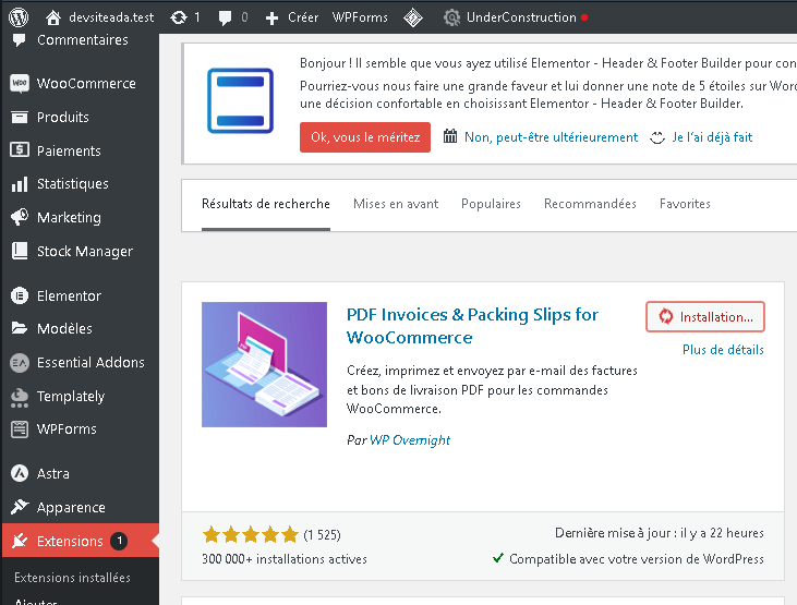 Installation d'un outil de gestion des factures