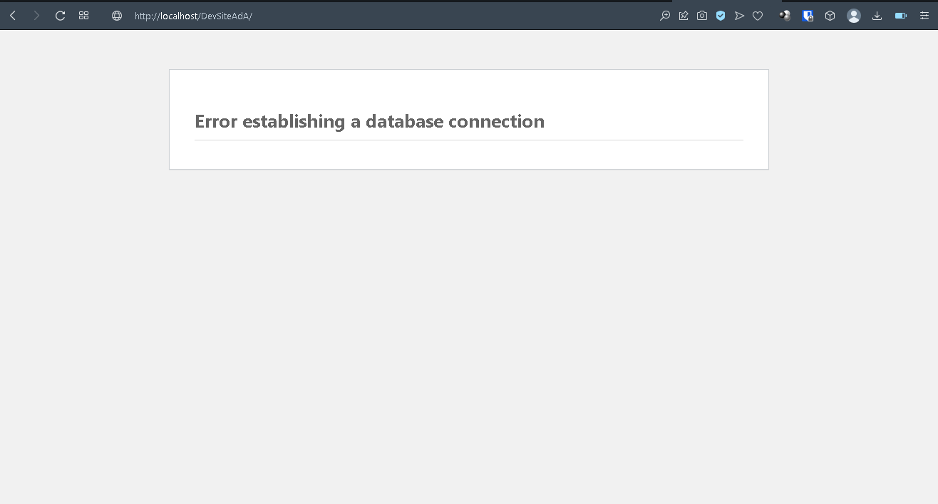 Problème base de données non reconnue 2